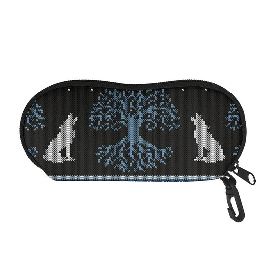 Tree Of Life And Howling Wolves Print Glasses Case