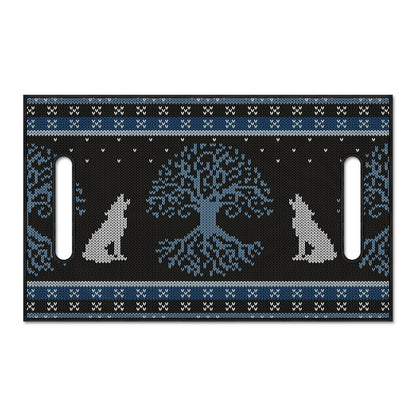 Tree Of Life And Howling Wolves Print Golf Cart Seat Cover