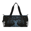 Tree Of Life And Howling Wolves Print Gym Bag