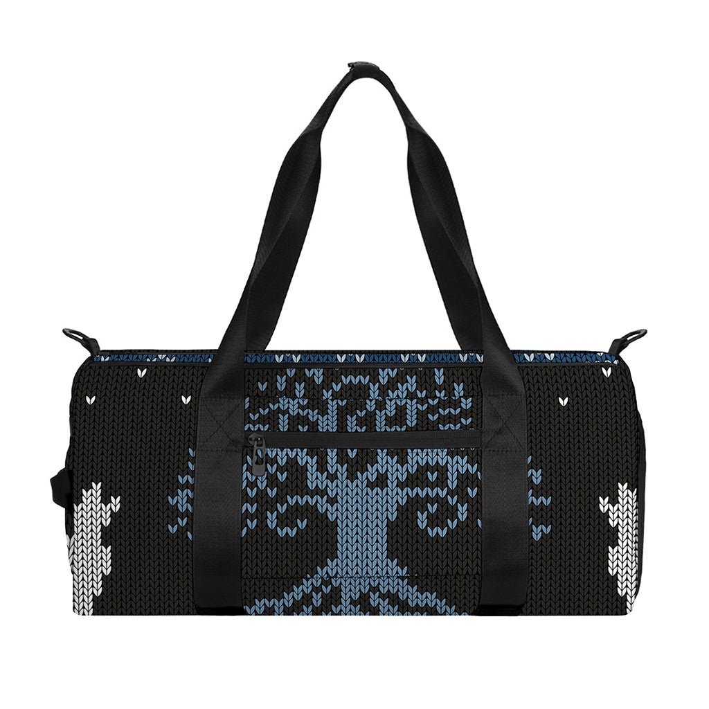 Tree Of Life And Howling Wolves Print Gym Bag