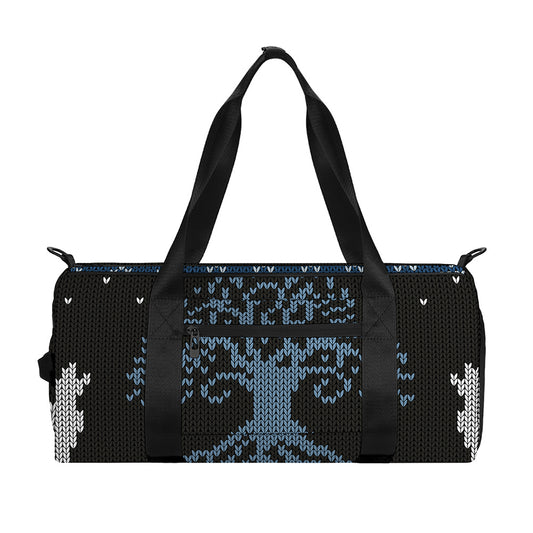 Tree Of Life And Howling Wolves Print Gym Bag