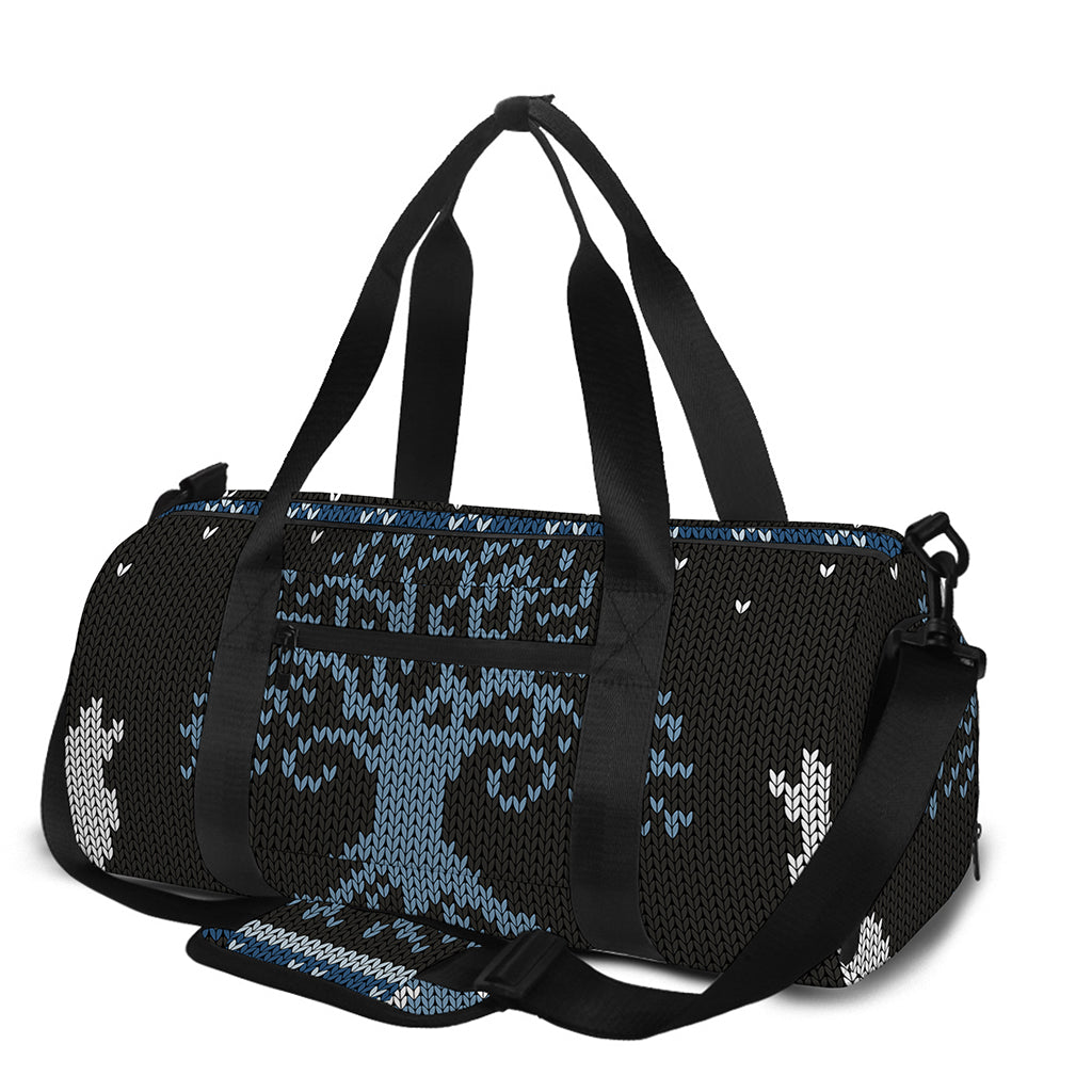 Tree Of Life And Howling Wolves Print Gym Bag