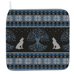 Tree Of Life And Howling Wolves Print Hand Towel