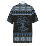 Tree Of Life And Howling Wolves Print Hawaiian Shirt