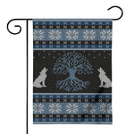 Tree Of Life And Howling Wolves Print House Flag