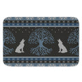 Tree Of Life And Howling Wolves Print Indoor Door Mat