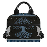 Tree Of Life And Howling Wolves Print Insulated Lunch Bag