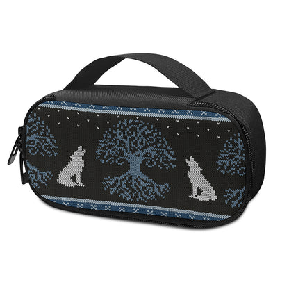 Tree Of Life And Howling Wolves Print Insulin Cooler Travel Case