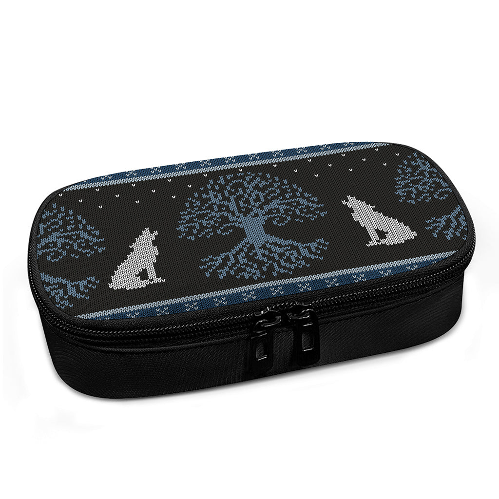 Tree Of Life And Howling Wolves Print Insulin Cooler Travel Case