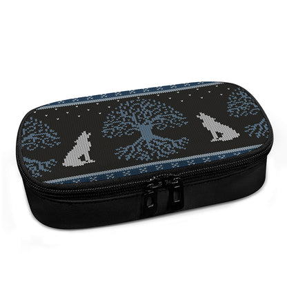 Tree Of Life And Howling Wolves Print Insulin Cooler Travel Case