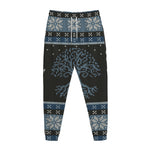 Tree Of Life And Howling Wolves Print Jogger Pants
