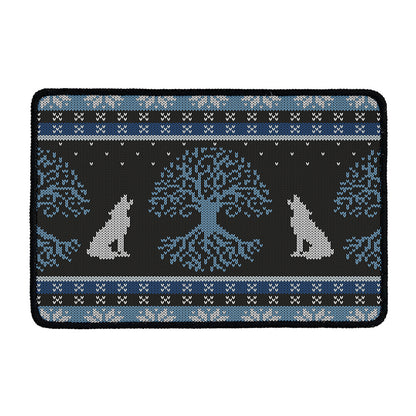 Tree Of Life And Howling Wolves Print Kitchen Mat