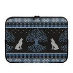 Tree Of Life And Howling Wolves Print Laptop Sleeve