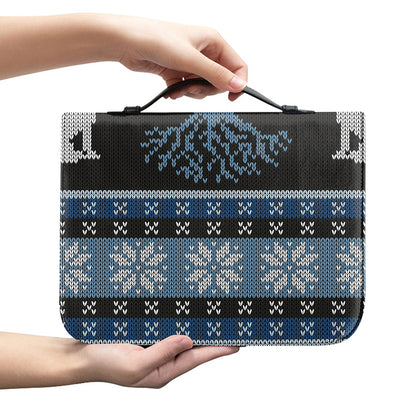 Tree Of Life And Howling Wolves Print Leather Bible Cover