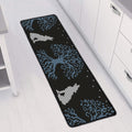 Tree Of Life And Howling Wolves Print Long Kitchen Mat