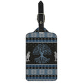 Tree Of Life And Howling Wolves Print Luggage Tag