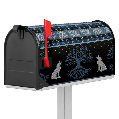 Tree Of Life And Howling Wolves Print Mailbox Cover