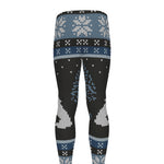 Tree Of Life And Howling Wolves Print Men's leggings