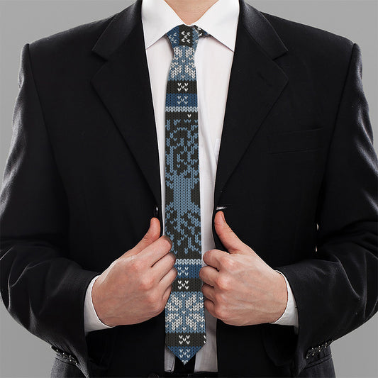 Tree Of Life And Howling Wolves Print Necktie