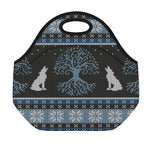 Tree Of Life And Howling Wolves Print Neoprene Lunch Bag