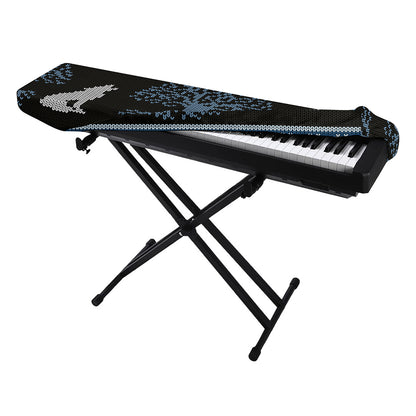 Tree Of Life And Howling Wolves Print Piano Keyboard Cover