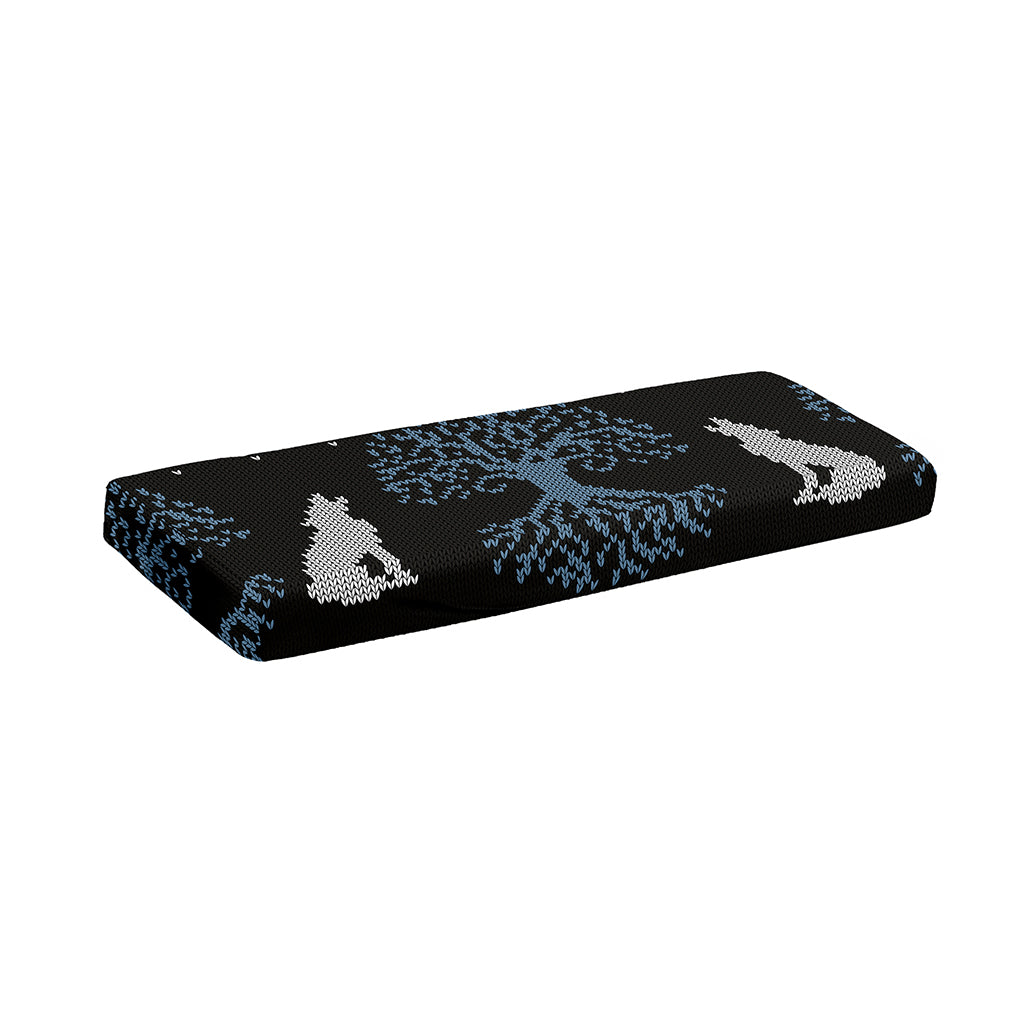 Tree Of Life And Howling Wolves Print Piano Keyboard Cover
