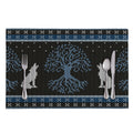 Tree Of Life And Howling Wolves Print Placemat