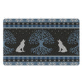 Tree Of Life And Howling Wolves Print Polyester Doormat