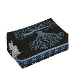 Tree Of Life And Howling Wolves Print Rectangle Tissue Box Cover