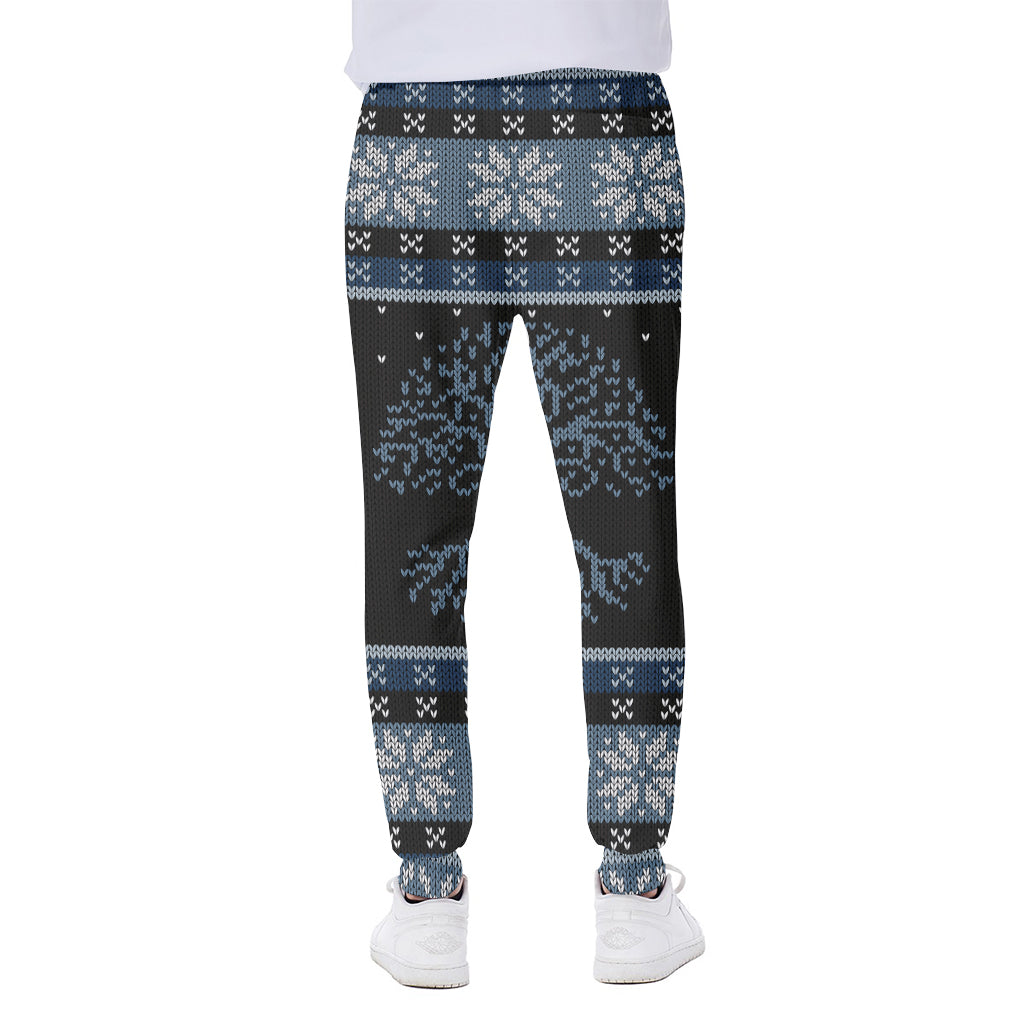 Tree Of Life And Howling Wolves Print Scuba Joggers