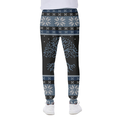 Tree Of Life And Howling Wolves Print Scuba Joggers