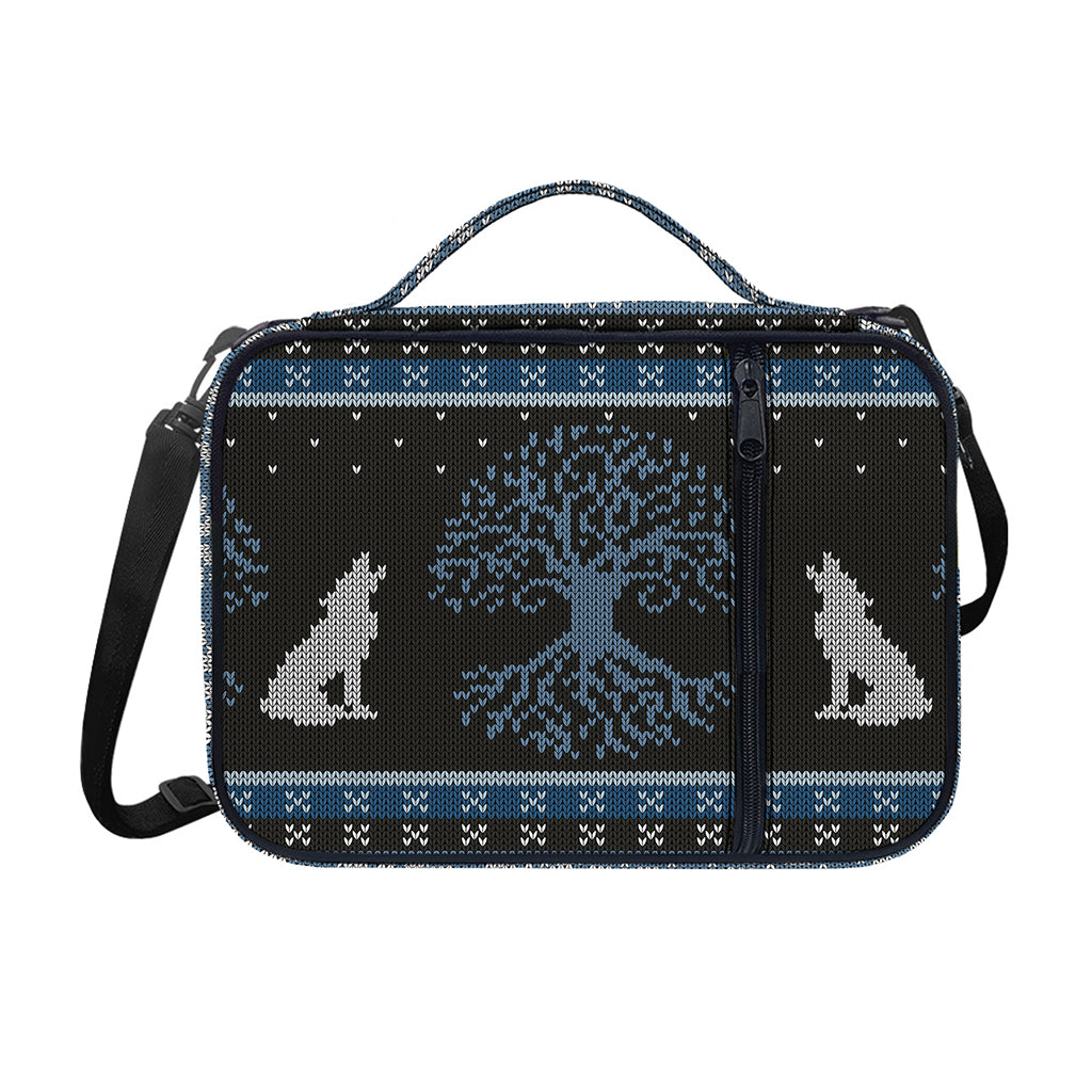 Tree Of Life And Howling Wolves Print Shoulder Strap Bible Bag