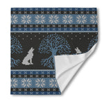 Tree Of Life And Howling Wolves Print Silk Bandana