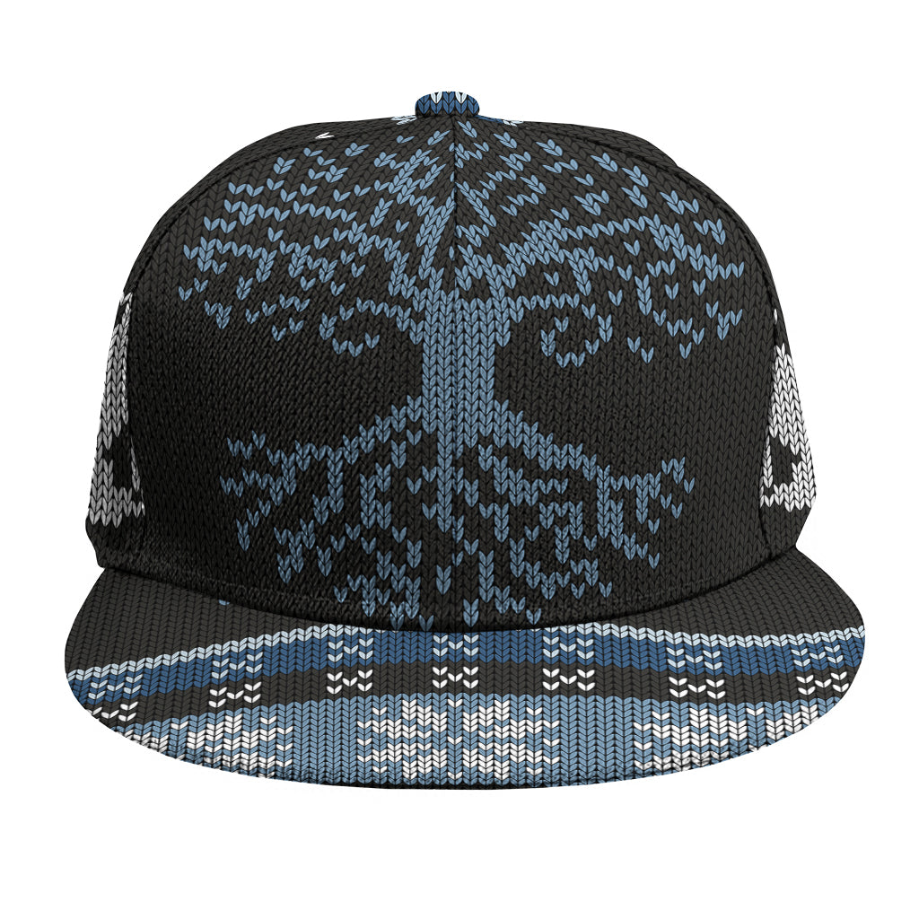 Tree Of Life And Howling Wolves Print Snapback Cap