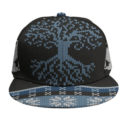 Tree Of Life And Howling Wolves Print Snapback Cap