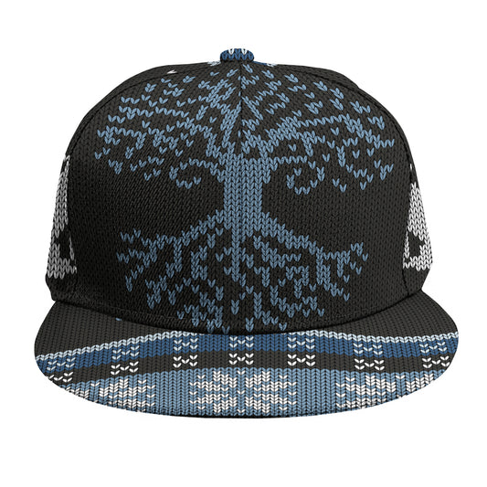 Tree Of Life And Howling Wolves Print Snapback Cap