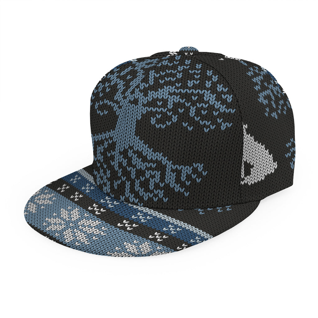 Tree Of Life And Howling Wolves Print Snapback Cap