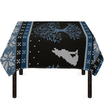 Tree Of Life And Howling Wolves Print Tablecloth
