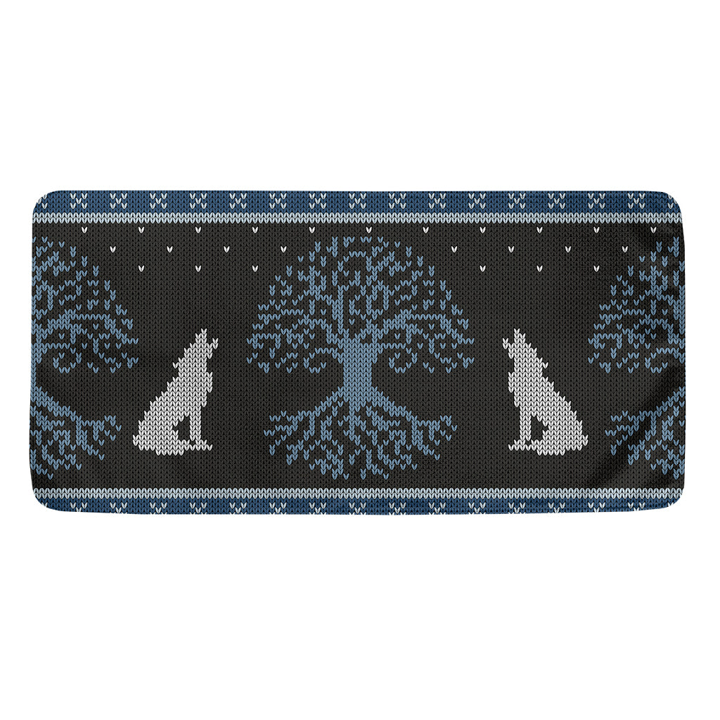 Tree Of Life And Howling Wolves Print Towel