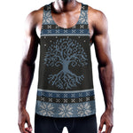 Tree Of Life And Howling Wolves Print Training Tank Top