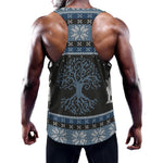 Tree Of Life And Howling Wolves Print Training Tank Top