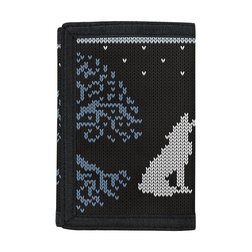 Tree Of Life And Howling Wolves Print Trifold Wallet