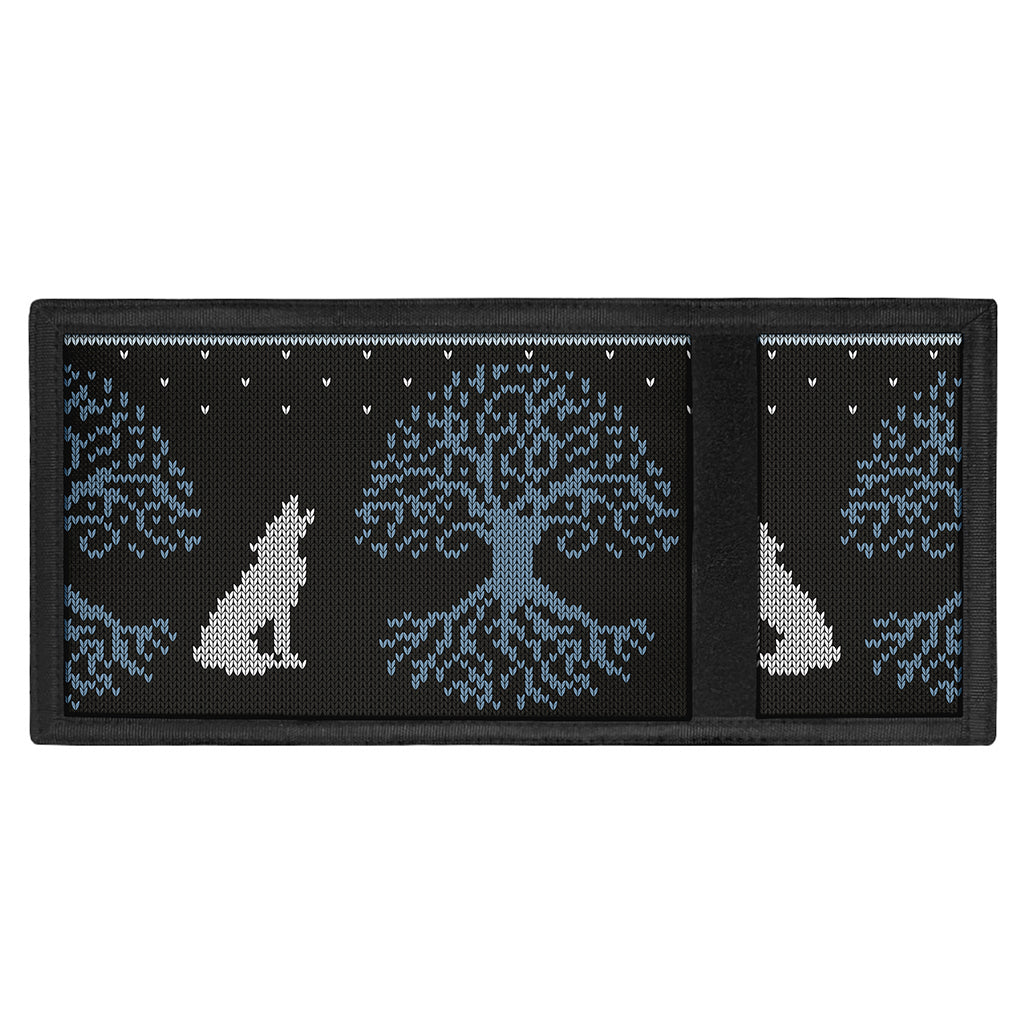 Tree Of Life And Howling Wolves Print Trifold Wallet
