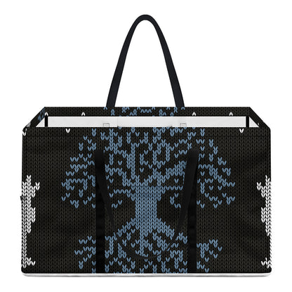 Tree Of Life And Howling Wolves Print Utility Tote Bag