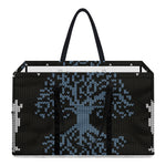 Tree Of Life And Howling Wolves Print Utility Tote Bag