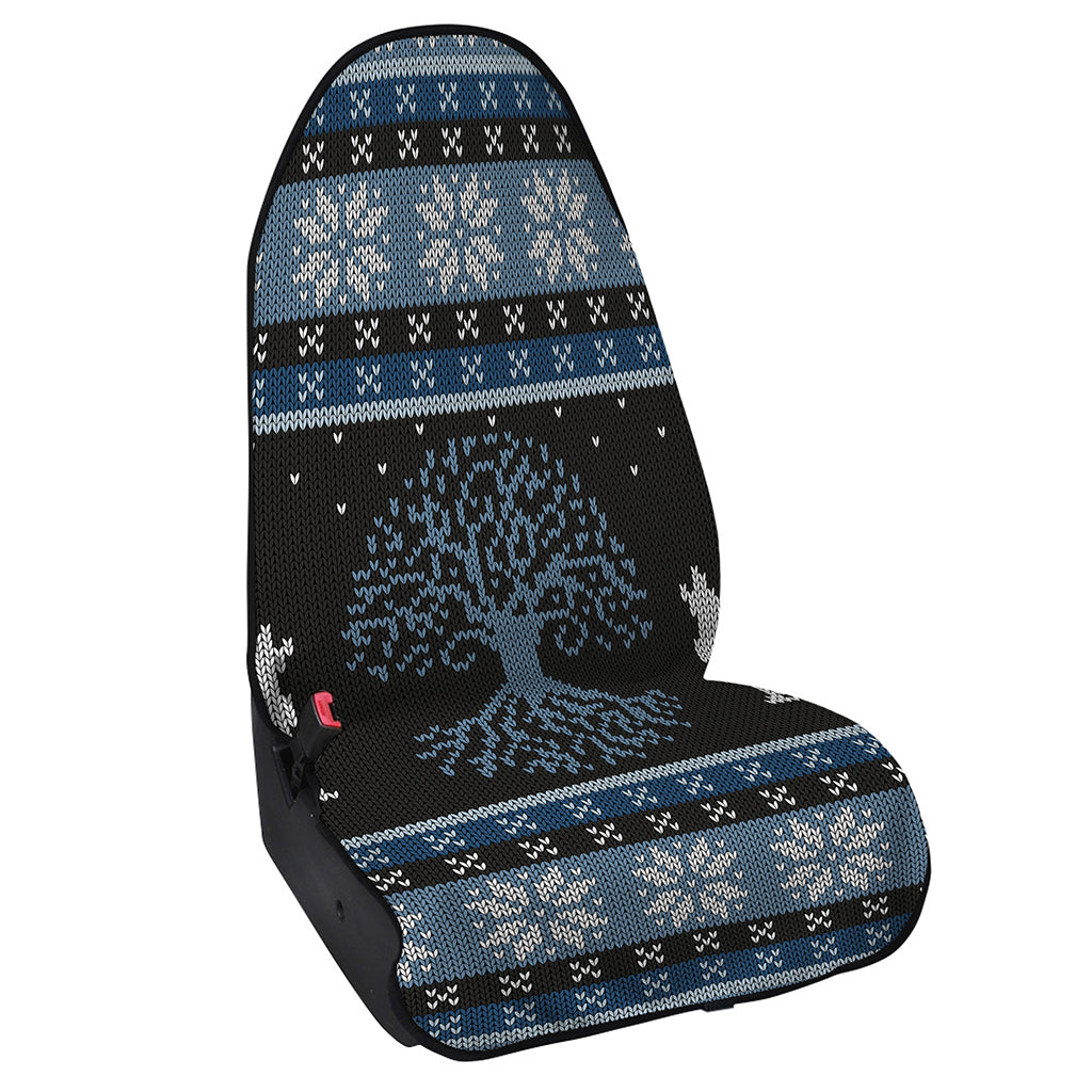 Tree Of Life And Howling Wolves Print Waterproof Car Seat Cover
