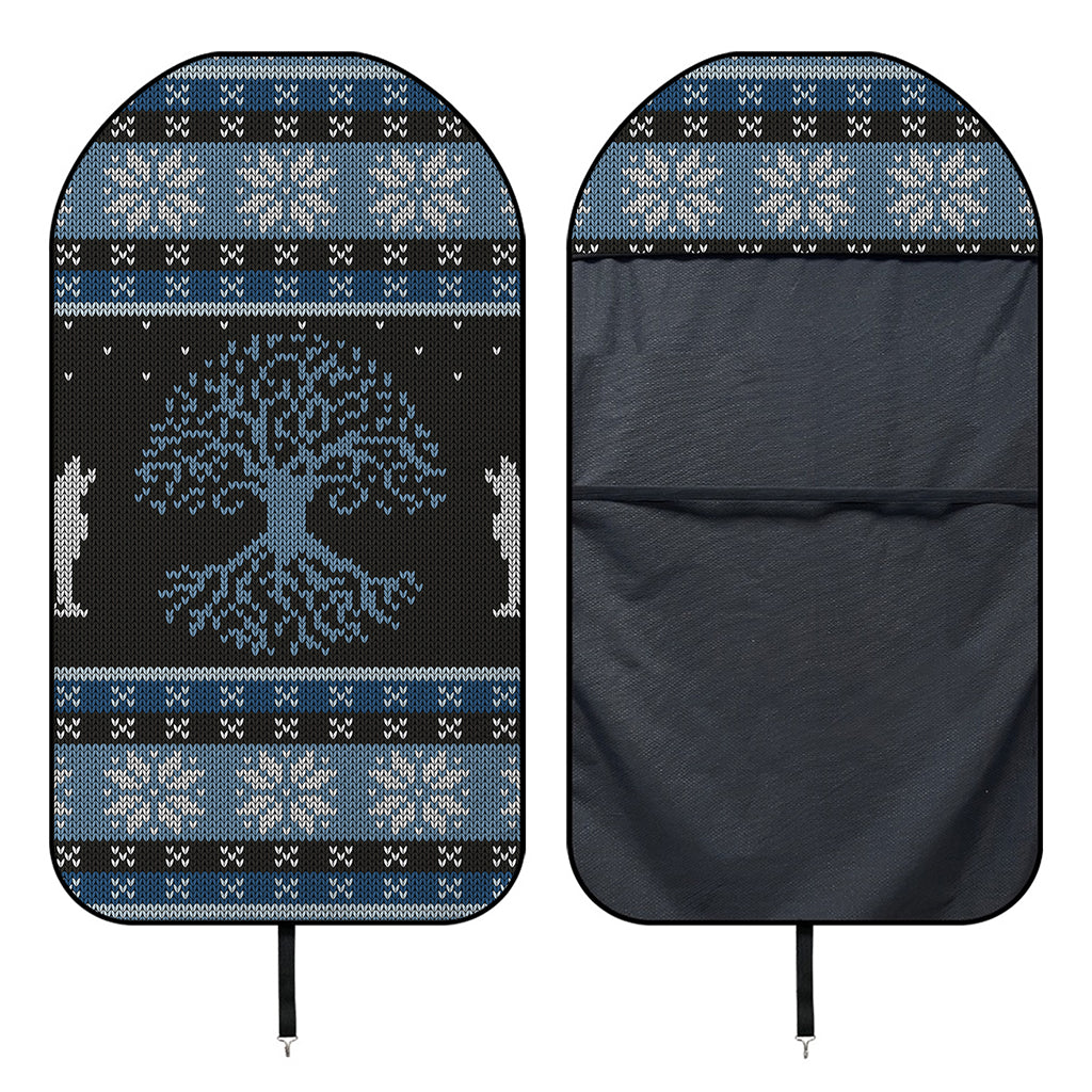Tree Of Life And Howling Wolves Print Waterproof Car Seat Cover