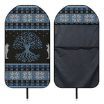 Tree Of Life And Howling Wolves Print Waterproof Car Seat Cover