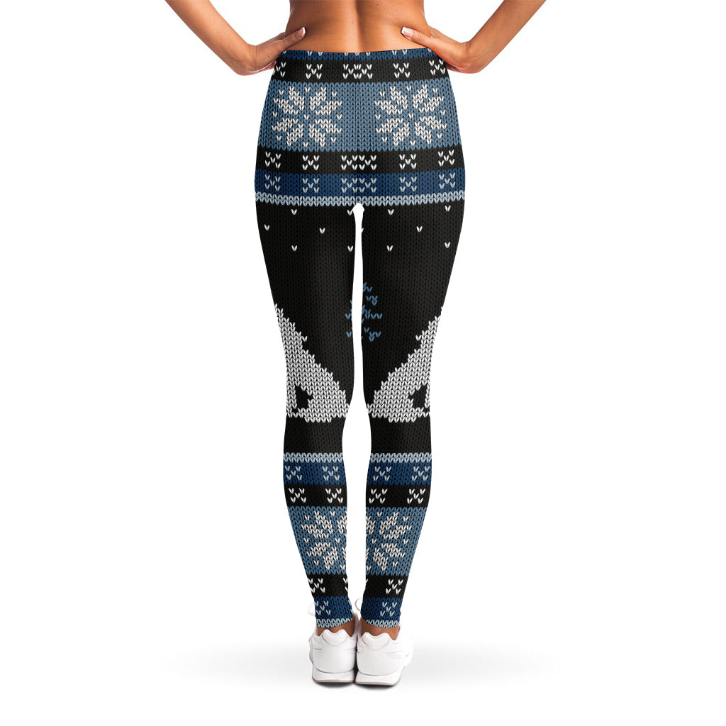Tree Of Life And Howling Wolves Print Women's Leggings