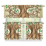 Tree Of Life Celtic Symbol Print 3 Piece Kitchen Curtains